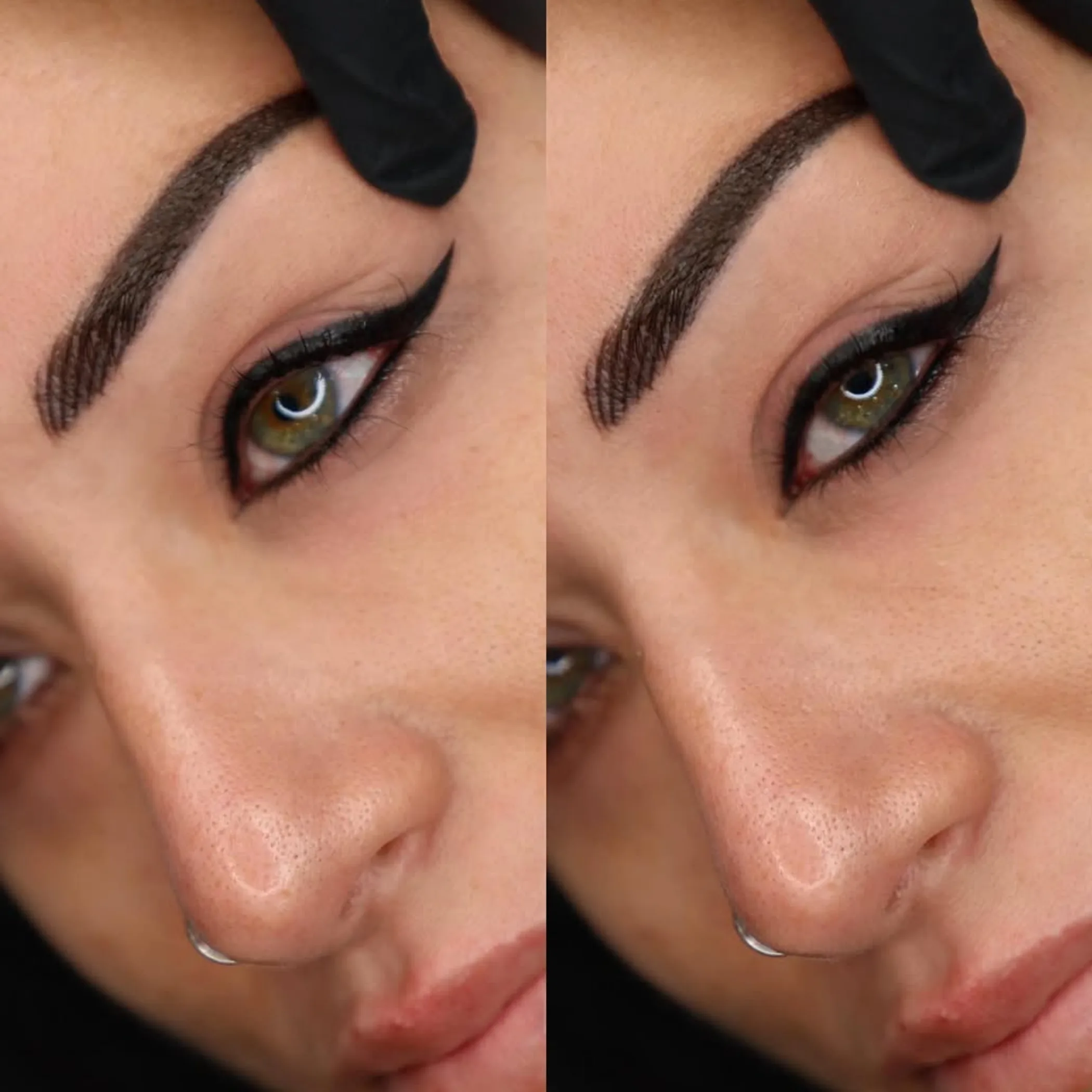 semi-permanent eyebrow and eyeliner makeup