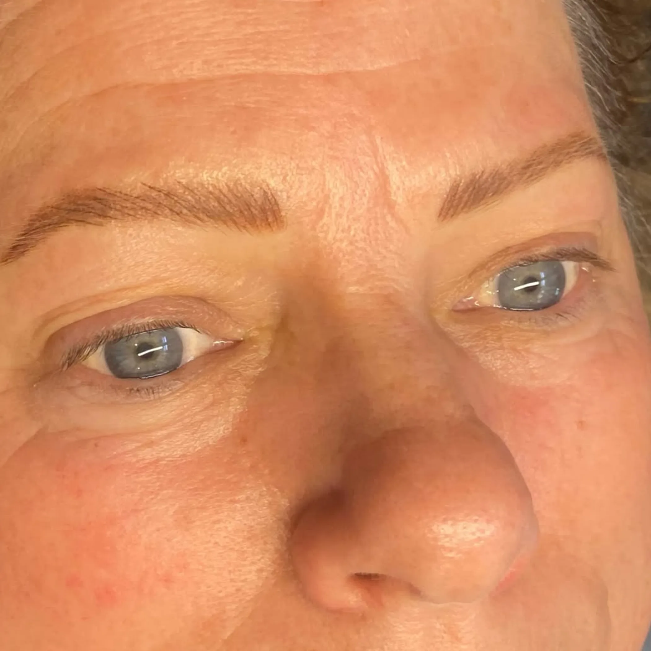 close-up of cosmetic tattooed skin